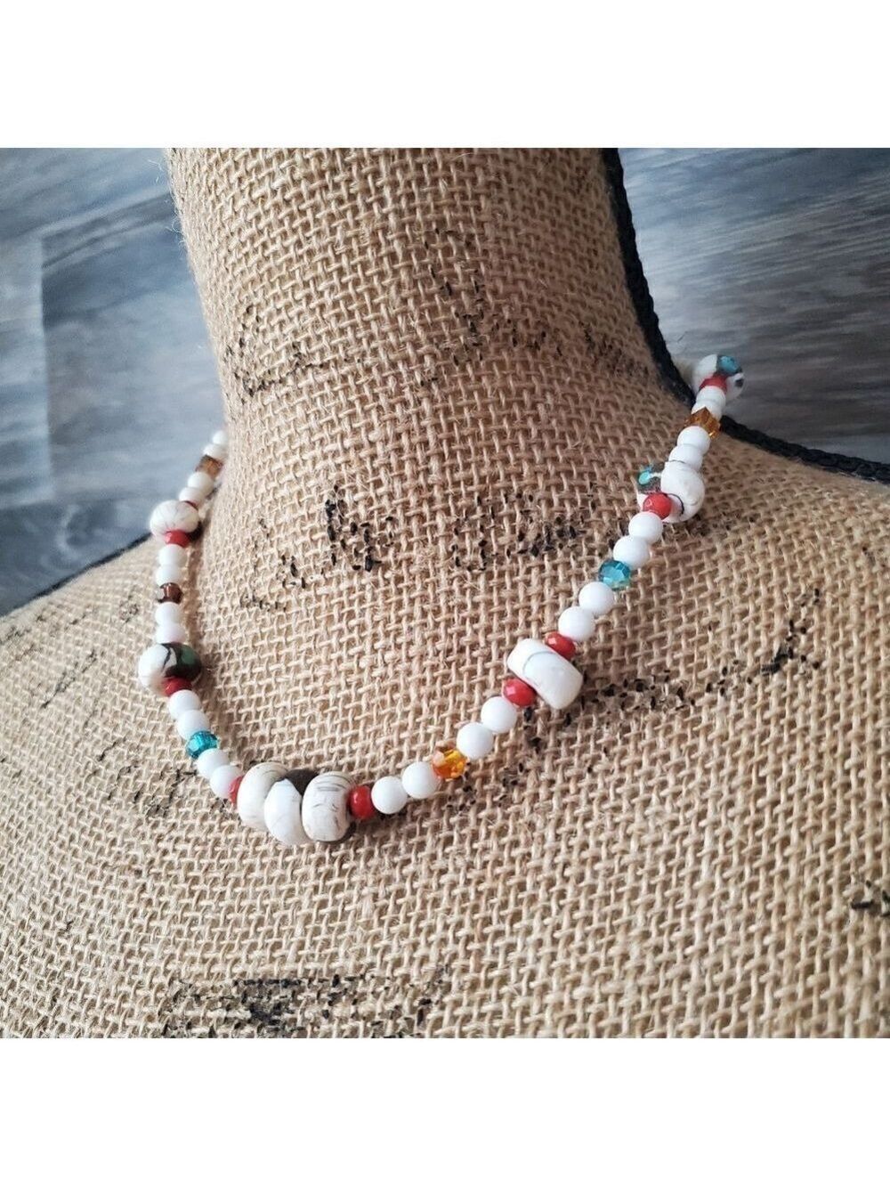 Saki 925 Pearl Turquoise Beaded Short Necklace